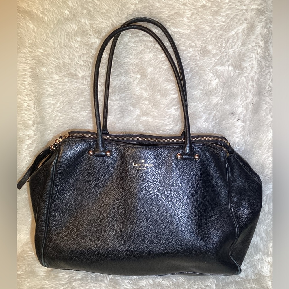 Kate spade black leather shoulder bag